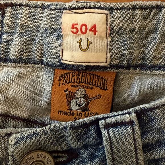 Women's True Religion 504 Light Blue Faded Jeans RN 108474 - Sz 27 - Picture 8 of 8